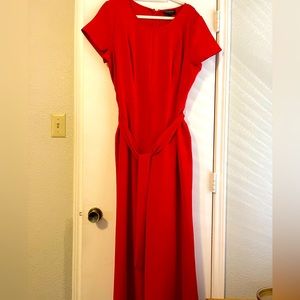 Red wide leg pantsuit. Worn once and very comfortable.